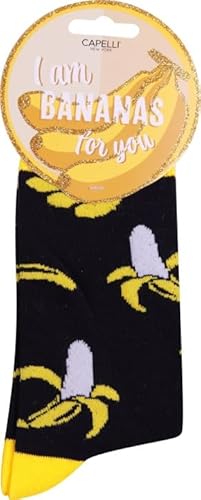 Capelli New York - Socken - Bananen Design - Black Combo - Größe 41-46 von Capelli New York