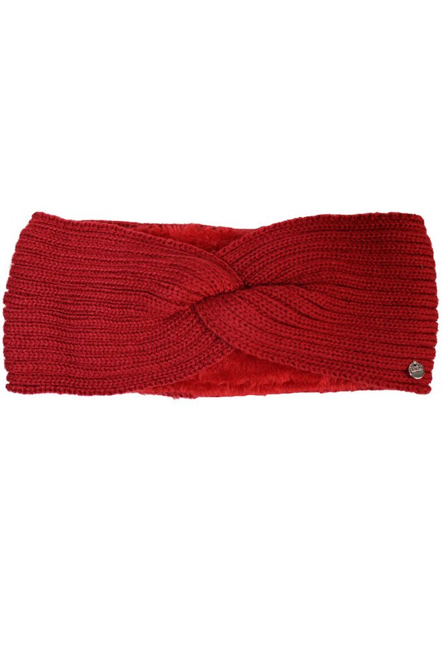 Capelli New York Stirnband geflochtenes Design, Metall-Logo, gefüttert, Rippstrick von Capelli New York