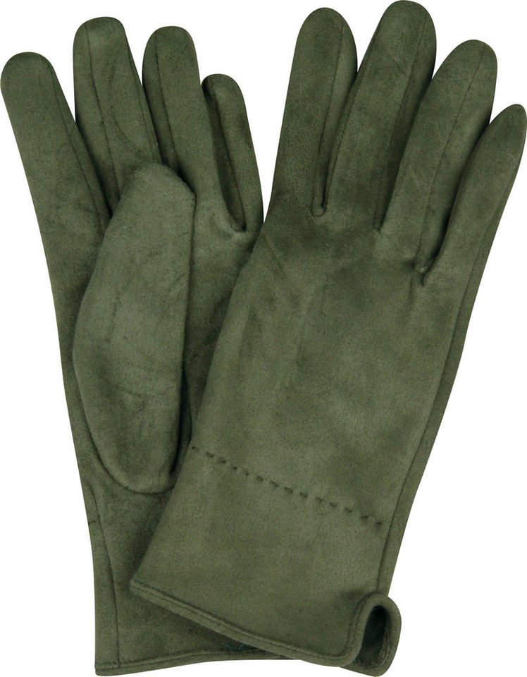 Capelli New York Strickhandschuhe (1 Paar) mit Ziernaht, Metall-Logo, Feinripp-Strick, elastisch von Capelli New York