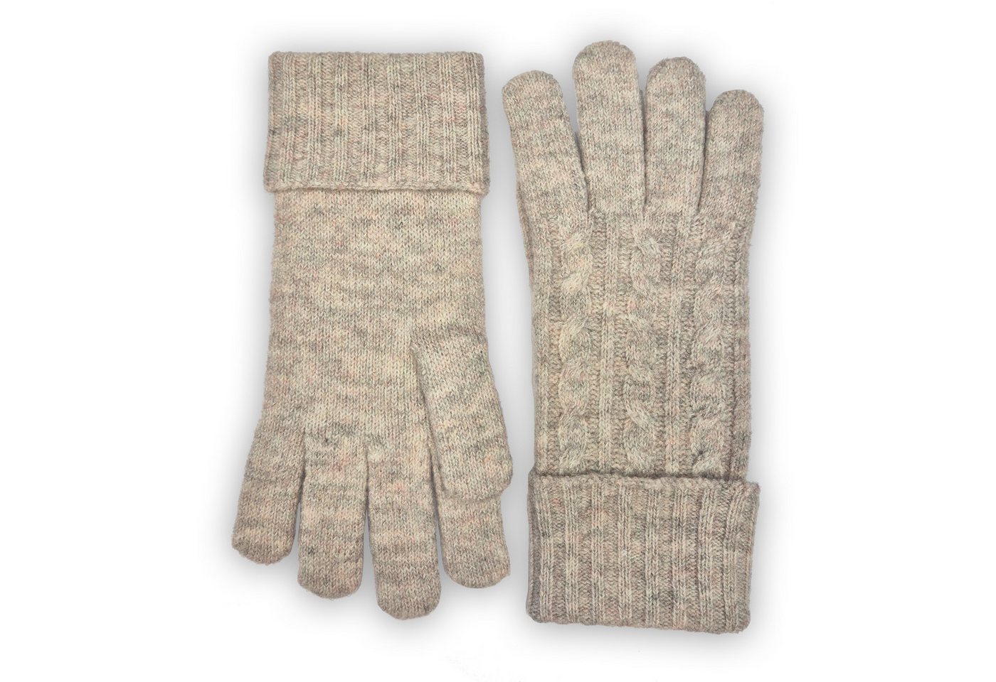 Capelli New York Strickhandschuhe (1 Paar) mit Zopfstrickmuster, Feinstrick, breiter Umschlag, wärmend von Capelli New York