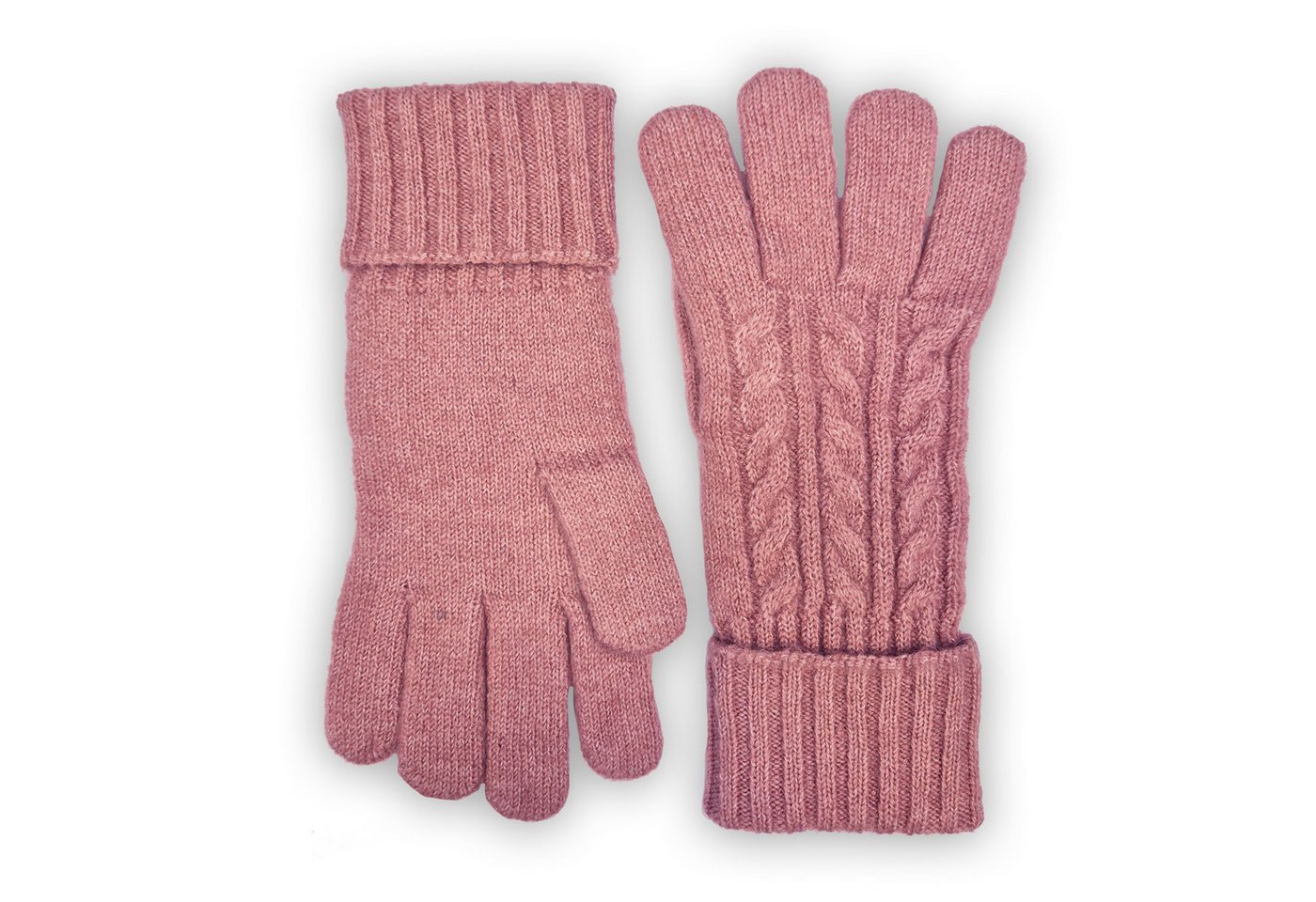 Capelli New York Strickhandschuhe (1 Paar) mit Zopfstrickmuster, Feinstrick, breiter Umschlag, wärmend von Capelli New York