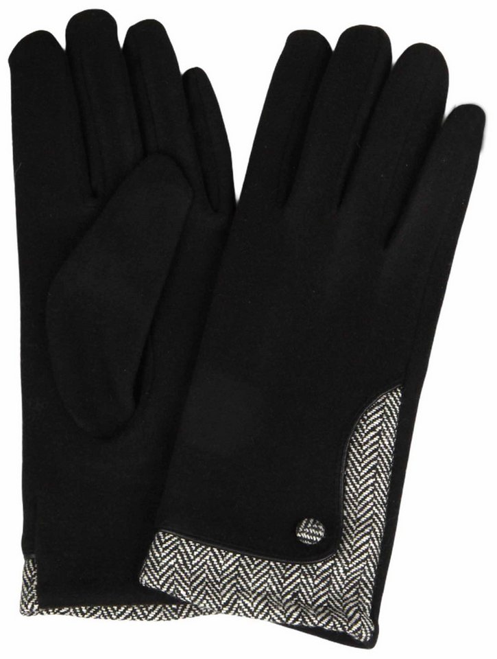 Capelli New York Strickhandschuhe mit Fischgrätmuster von Capelli New York