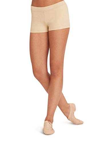 Capezio Damen Team Basic Boy Cut Low Rise Shorts, Hautfarben, Klein von Capezio