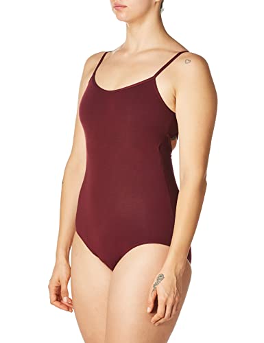Capezio Damen Klassischer Turnanzug mit V-Ausschnitt Gymnastikanzug, Burgunderfarben, XL von Capezio