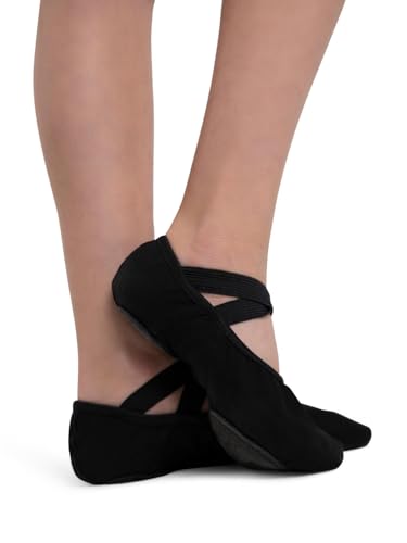 Capezio Damen Hanami Segeltuch Ballettschuh Ballerinas, Schwarz, 38 EU Capezio Damen Hanami Segeltuch Ballettschuh Ballerinas, Schwarz, 38 EU von Capezio