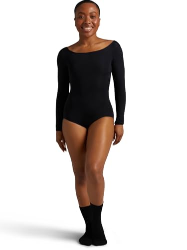 Capezio Damen Team Basic Langarm-Trikot Gymnastikanzug, Schwarz, M von Capezio