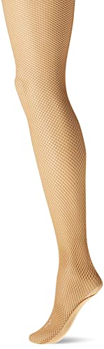 Capezio Damen-Netzstrumpfhose mit Nähten - Beige - Medium/Hoch von Capezio