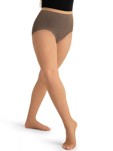 Capezio Damen Professional Rhinestone Fishnet Tight Strumpfhose, 70 den, Caramel, M von Capezio