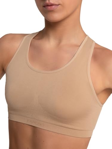 Capezio Damen Seamless Racerback Bra Sport-BH, Undurchsichtige, Hautfarben, X-Small von Capezio