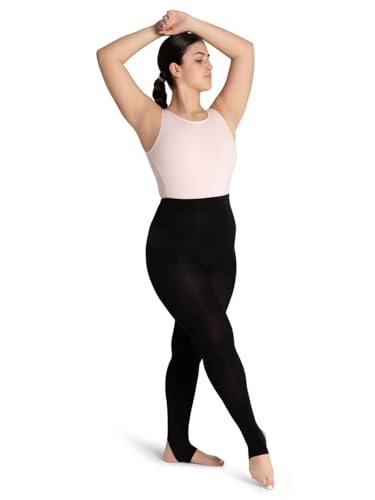 Capezio Damen Ultraweiche Steigbügelhose mit Selbstgestricktem Bund Eng, schwarz, 3X-4X von Capezio