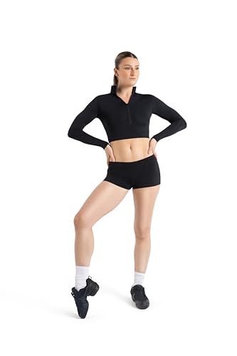 Capezio Damen Boy Cut Low Rise Shorts, Schwarz, Groß von Capezio