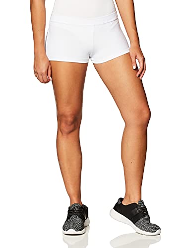 Capezio Damen Team Basic Rise Boy Cut Shorts, Weiß, Mittel von Capezio