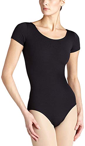 Capezio Damen Team-Basic-Trikot, Kurzärmelig Gymnastikanzug, Schwarz, S von Capezio