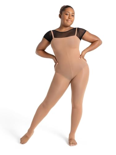 Capezio Damen Ultraweiche Steigbügel-Body-Tight Körpereng anliegend, Beige, XXL Größen von Capezio