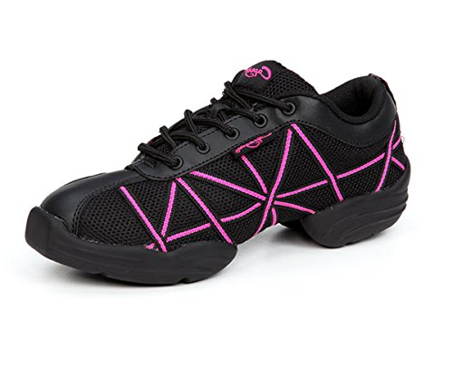 Capezio Damen Websneaker Sneaker, Schwarz (Hot Pink), 36 EU von Capezio