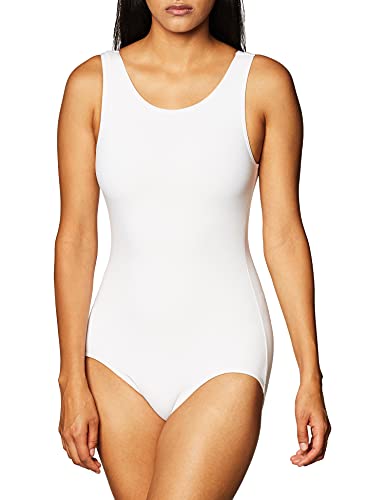 Capezio Damen Women's High-Neck Tank Leotard Trikot, Weiss/opulenter Garten, XL Capezio Damen Women's High-Neck Tank Leotard Trikot, Weiss/opulenter Garten, XL von Capezio