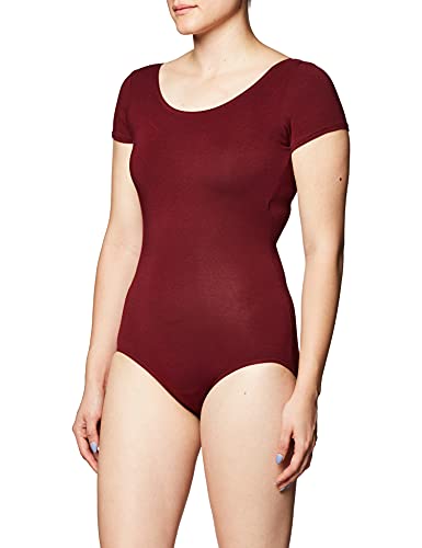 Capezio Damen Klassischer Kurzarm-Trikot Gymnastikanzug, Burgunder, L von Capezio
