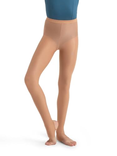 Capezio Girl's Ultra Shimmery Stirrup Child Tight, Light Toast, 10 Jahre von Capezio