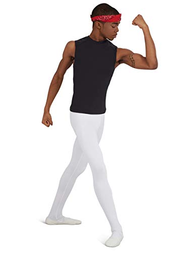 Capezio Herren Strumpfhose mit Fuß Enge Passform, Weiss/opulenter Garten, X-Large von Capezio