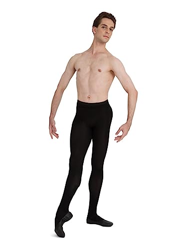 Capezio Herren Strickstrumpfhose mit Fuß, schwarz, Large von Capezio