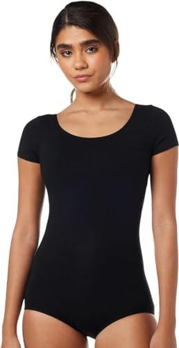 Capezio Damen Klassischer Kurzarm-Trikot Gymnastikanzug, Schwarz, XL von Capezio
