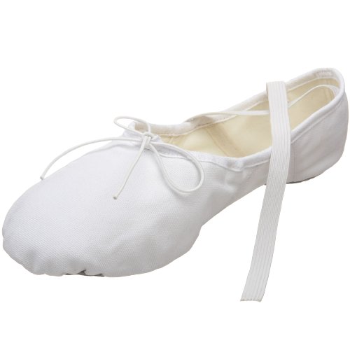 Capezio Men's Canvas Romeo Ballet Shoe, White, 14 W US von Capezio