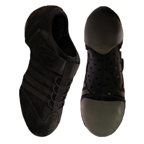 Capezio PP15 Jag Jazzschuh/Sneaker mit geteilter EVA-Sohle - Schwarz - Größe 38.5 von Capezio