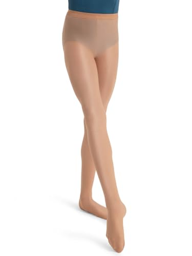 Capezio Damen Ultra Shimmery Footed Tights, Light Toast, S EU von Capezio