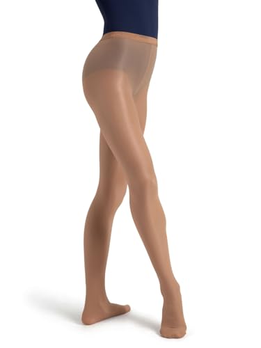Capezio Ultra Shimmery Footed Tight, Toast, Small von Capezio