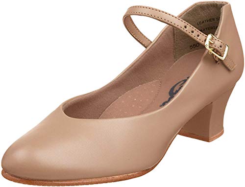 Capezio Women's Jr. Footlight Character Shoe,Caramel,11 M US von Capezio