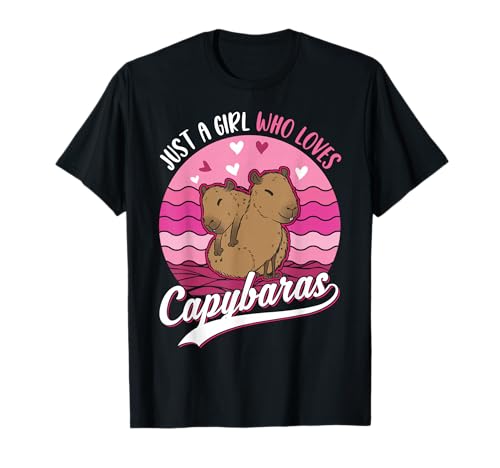 Capybara Mädchen Wasserschwein Capibara T-Shirt Capybara Mädchen Wasserschwein Capibara T-Shirt von Capibara Wasserschwein Capybara Kleidung