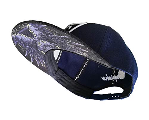 Capiche [99+ VARIATIONEN] Snapback Cap - Kappe - Baseball - Mütze - Herren - Dunkelblau - Vogel - Krähe - Tod - [Special] Crow Clan von Capiche