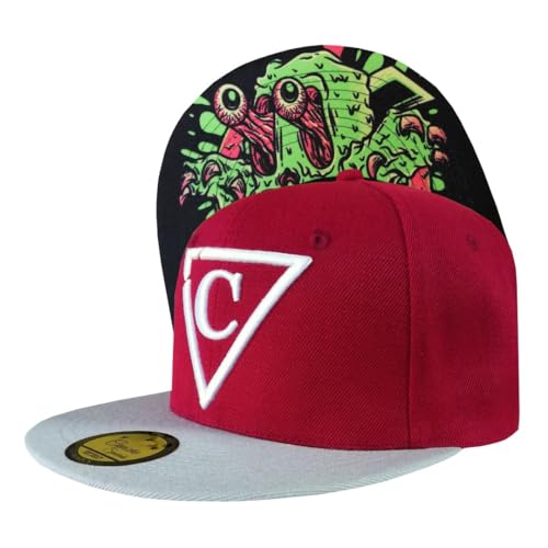 Capiche [99+ VARIATIONEN] Snapback Cap - Kappe - Baseball - Mütze - Herren - Dunkelrot - Monster - Schleim - Augen - [Special] Slimeyes von Capiche
