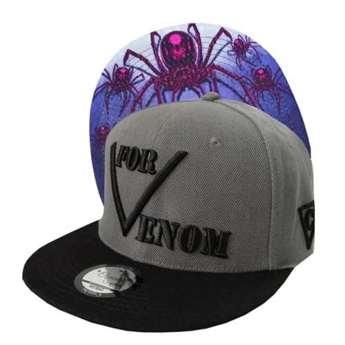 Capiche [99+ VARIATIONEN] Snapback Cap - Kappe - Baseball - Mütze - Herren - Dunkelgrau - Spin - Eng - Schwarze Witwe - Tier - [Venom] Black Widow von Capiche