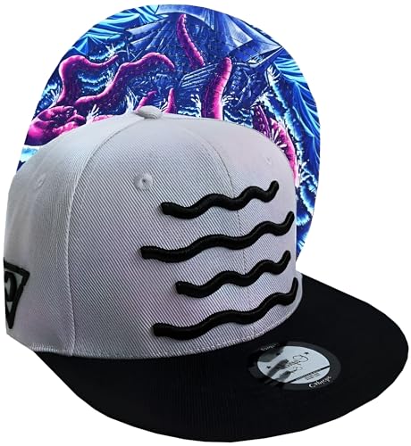 Capiche [99+ VARIATIONEN] Snapback Cap - Kappe - Baseball - Mütze - Herren - Grau - Oktopus - Tintenfisch - Ozean - Schiff - [DEEP SEA] The Kraken von Capiche