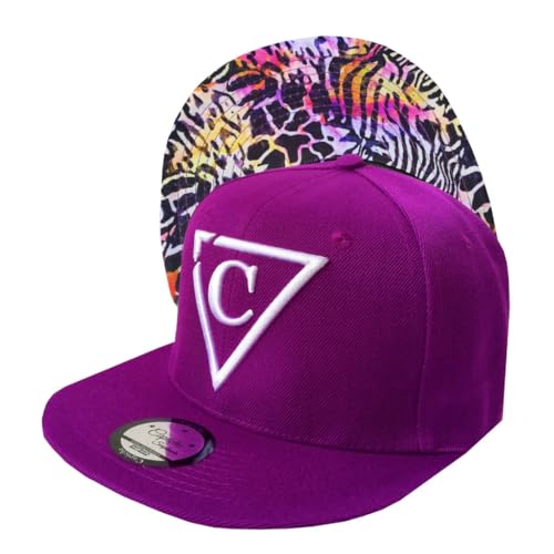 Capiche [99+ VARIATIONEN] Snapback Cap - Kappe - Baseball - Mütze - Herren - Violett - Safari - Tiere - farbenfroh - [Animal Pattern] Colored Safari von Capiche