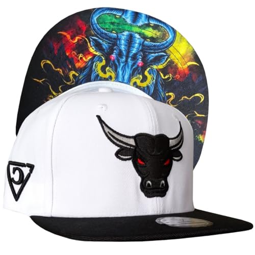 Capiche [99+ VARIATIONEN] Snapback Cap - Kappe - Baseball - Mütze - Kunst - Unisex - Schirm - Männer - Herren - Damen - D-331 - Bull von Capiche