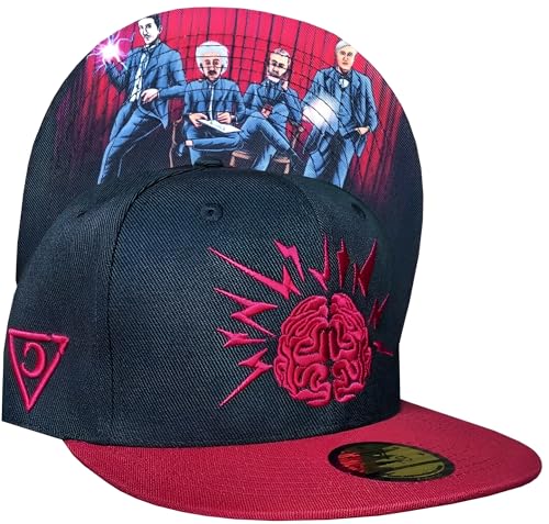 Capiche [99+ Designs] Schwarz Roter Snapback Hut, Masterminds, Mastermind, Rote Cap, Einstein, Edison, Tesla, Nobel, Kluge Erfinder, Geschenk für klugen Freund, Hoher IQ, Erfindungen von Capiche