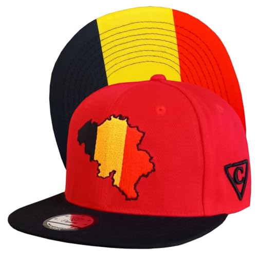 Capiche [99+ VARIATIONEN] Snapback Cap - Kappe - Baseball - Mütze - Kunst - Unisex - Schirm - Männer - Herren - Damen - [Nations] - Belgium von Capiche