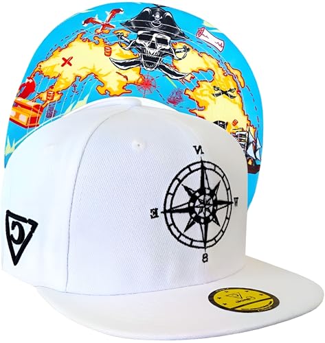 Capiche [99+ VARIATIONEN] Snapback Cap - Kappe - Baseball - Mütze - Kunst - Unisex - Schirm - Männer - Herren - Damen - [Pirates] - Treasure Map von Capiche