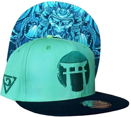Capiche [99+ Designs] Grüne Snapback Kappe, Green Samurai, Herren Kappe, Baseball Cap, Cap Snapback Herren, Japan Cap, Samurai, Karate, Totenkopf Cap, Temperaturwechsel, Japanische Baseballmütze von Capiche