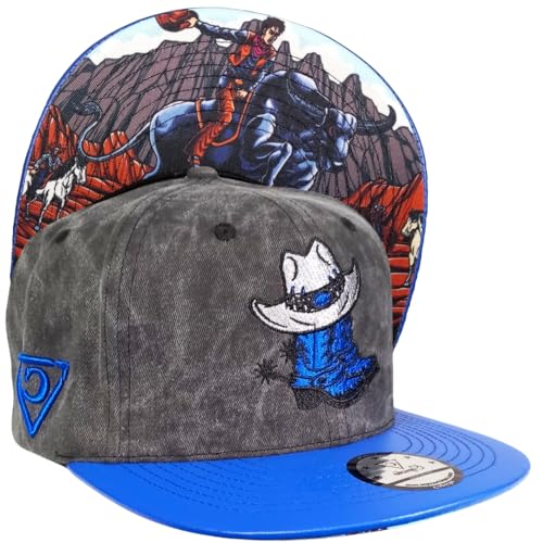 Capiche [99+ Variationen] Bull Rodeo Snapback Cap [Western] – Rodeo Bull Stickerei, energiegeladenes Western-Design, verstellbar für Rodeo-Fans und Abenteurer von Capiche