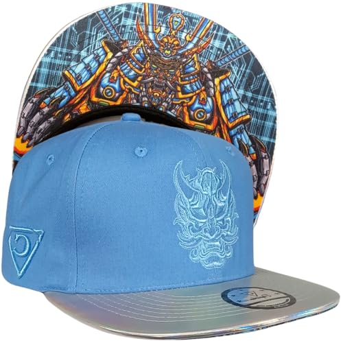 Capiche [99+ Variationen] Samurai Snapback Cap [Robot] – Roboter-Samurai-Stickerei, Kriegerethos mit modernem Touch, ideal für Geschichts- und Technikliebhaber von Capiche