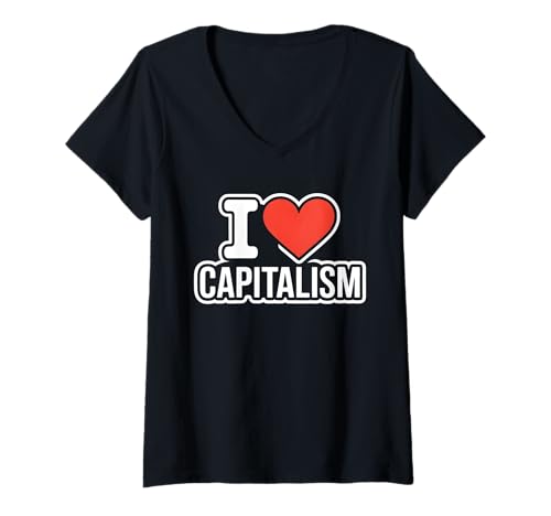 Damen Ich Liebe den Kapitalismus T-Shirt mit V-Ausschnitt Damen Ich Liebe den Kapitalismus T-Shirt mit V-Ausschnitt von Capitalism Libertarian Liberty Freedom