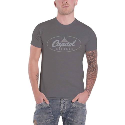 Capitol Records T-Shirt Logo New Official Herren Charcoal Grau, Holzkohle, Medium Capitol Records T-Shirt Logo New Official Herren Charcoal Grau, Holzkohle, Medium von Capitol Records