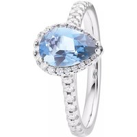 Capolavoro Ring - 18k ring "Jennifer Espressivo", topaz sky blue fac - Gr. 56 - in Silber - für Damen von Capolavoro