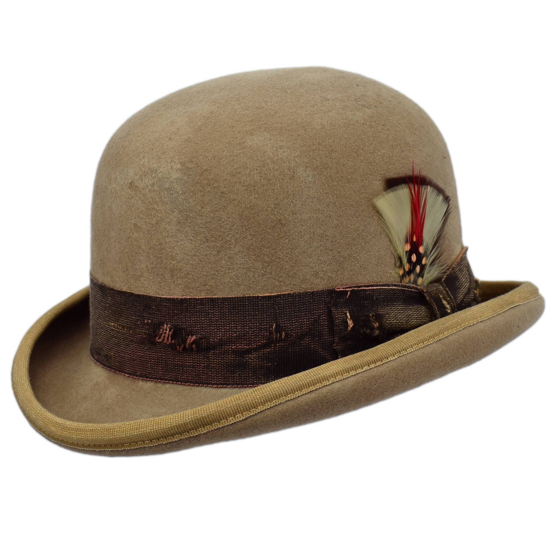 Clochard Aged Western Bowler Hut Khaki von CappelleriaMelegari