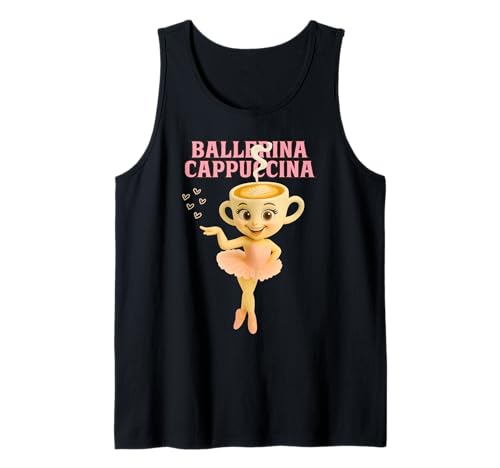 Ballerina Cappuccina Italienisch Brainrot Meme Kinder Mädchen Frauen Tank Top Ballerina Cappuccina Italienisch Brainrot Meme Kinder Mädchen Frauen Tank Top von Cappuccino Assassino Coffee Lovers Funny Series