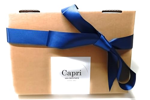 Capri Cashmere Man V-Ausschnitt 100% reines Kaschmir - Winter Weight (SCHWARZ, L) von Capri 100% cashmere