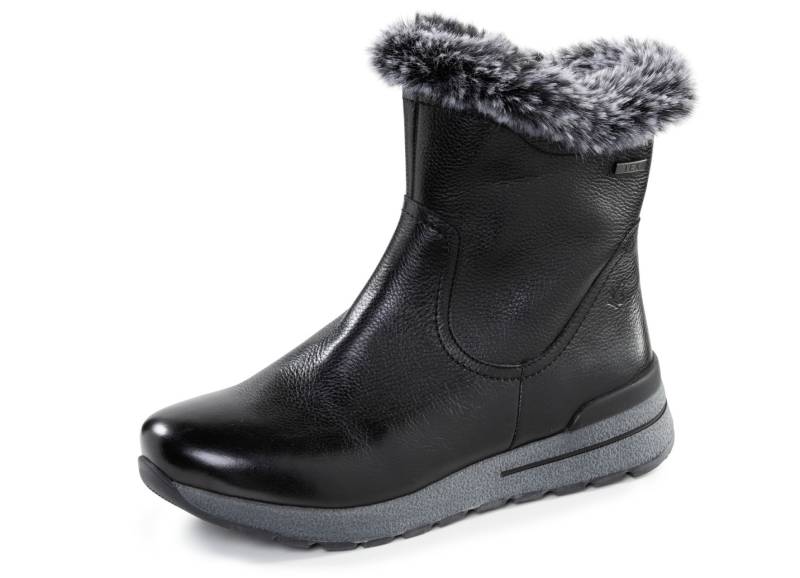 Caprice, gefütterte Damen-Stiefeletten, Winterschuhe, Weite H, mit herausnehmbarem Fußbett, Schwarz, Größe 37 von Caprice